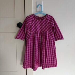 Pink Chicken Pink Plaid Cotton Tunic Dress